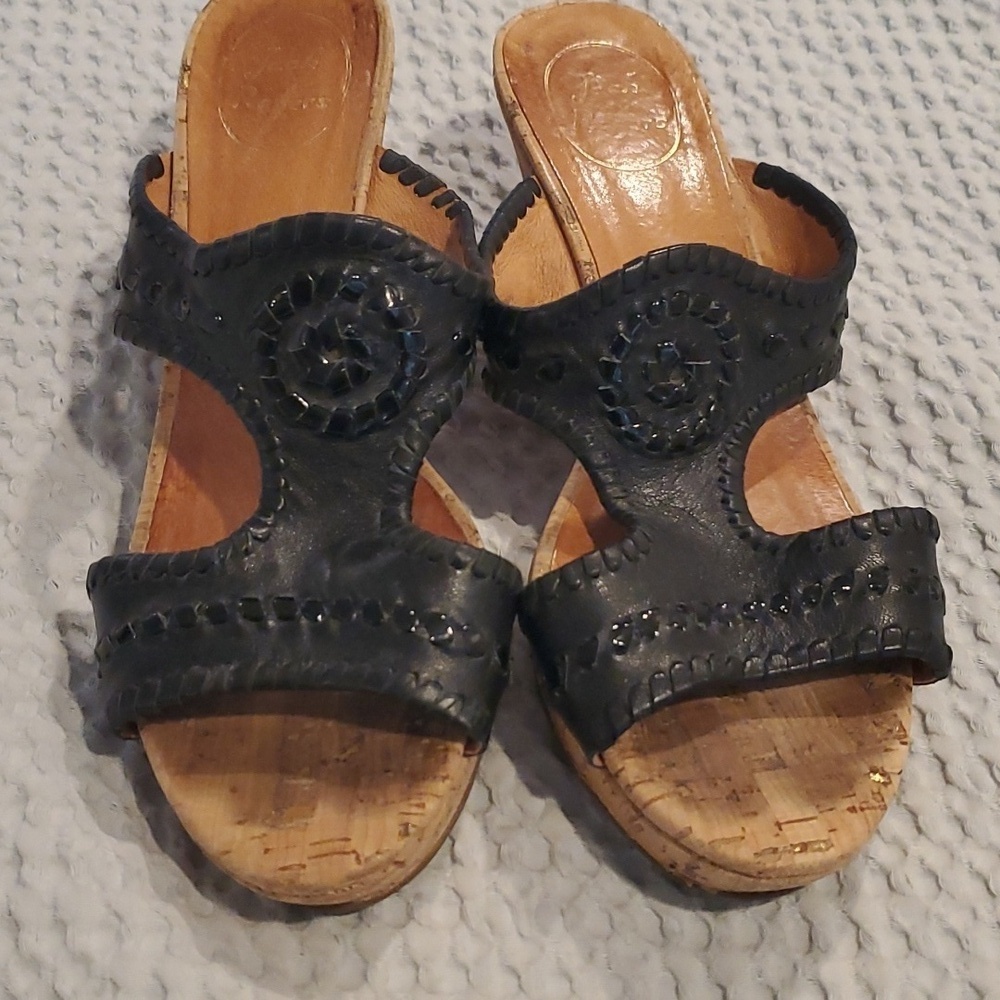 Jack Rogers black wedges size 9 (#1)